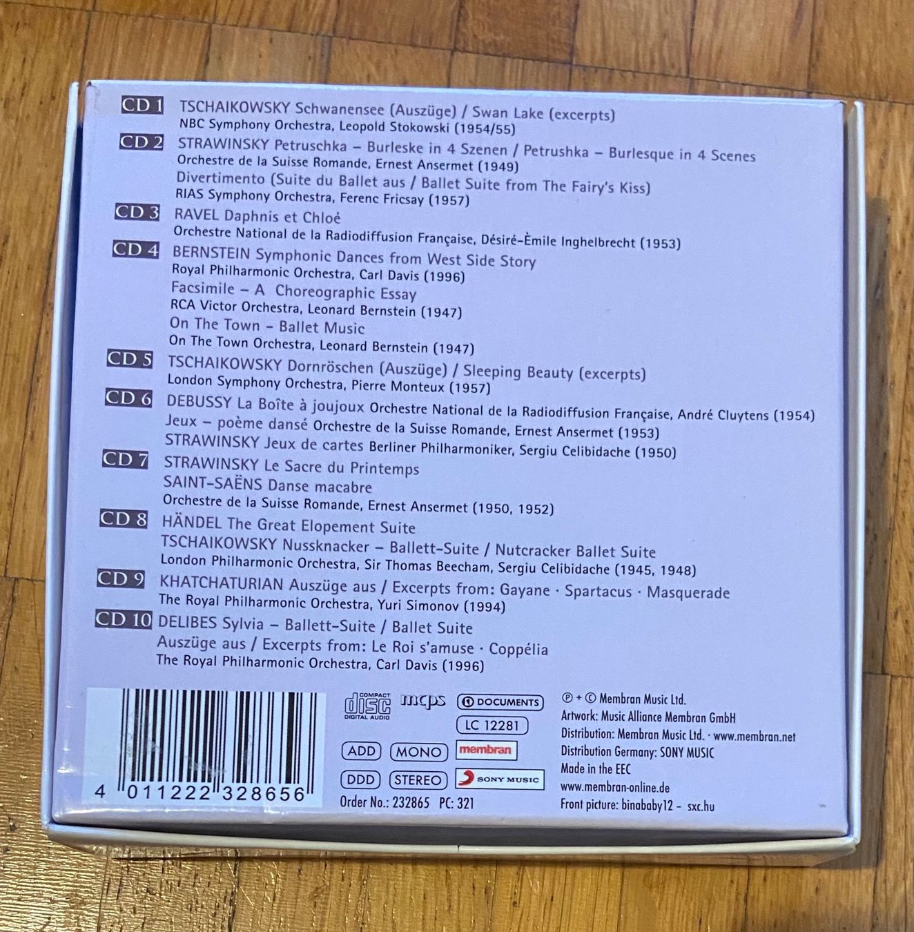 CD: Die schönste Balleltmusik Boxset 10 CDs Tschaikowski – Usato da Luzern venduto da Lycka 1