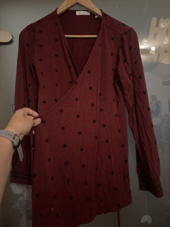 Damen Schwangerschaft, Stillzeit,Wickeljacke Punkte