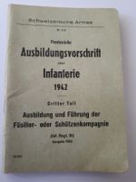 Schweizer Armee Ausbildungsvorschrift Infanterie 1942 Oldie