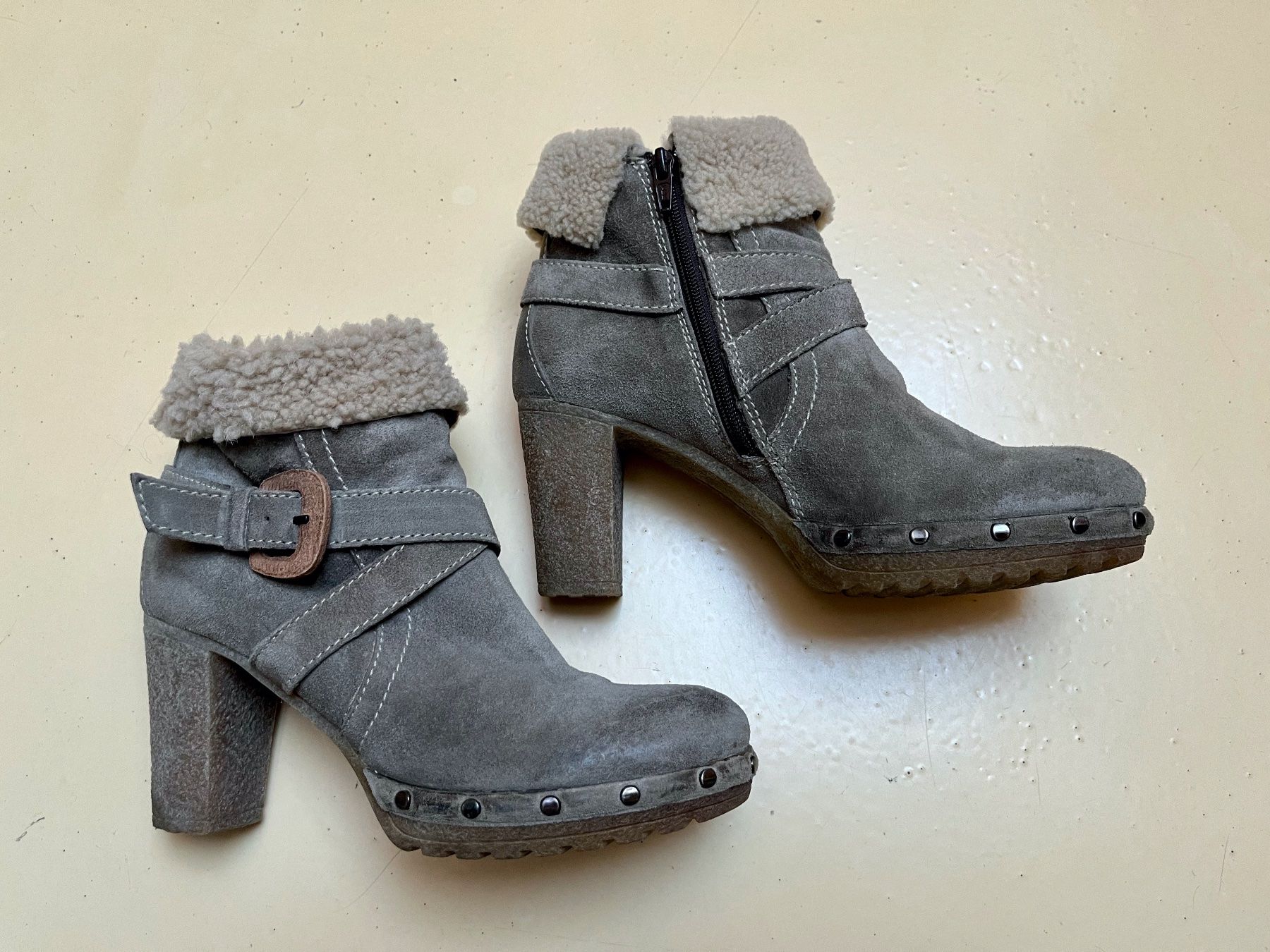 Globus Chaussures femmes: Globus Stiefeletten mit Absatz & Lammfellfutter wunderschön! – Neuf (Voir description) à Scharans par frischerwind 2