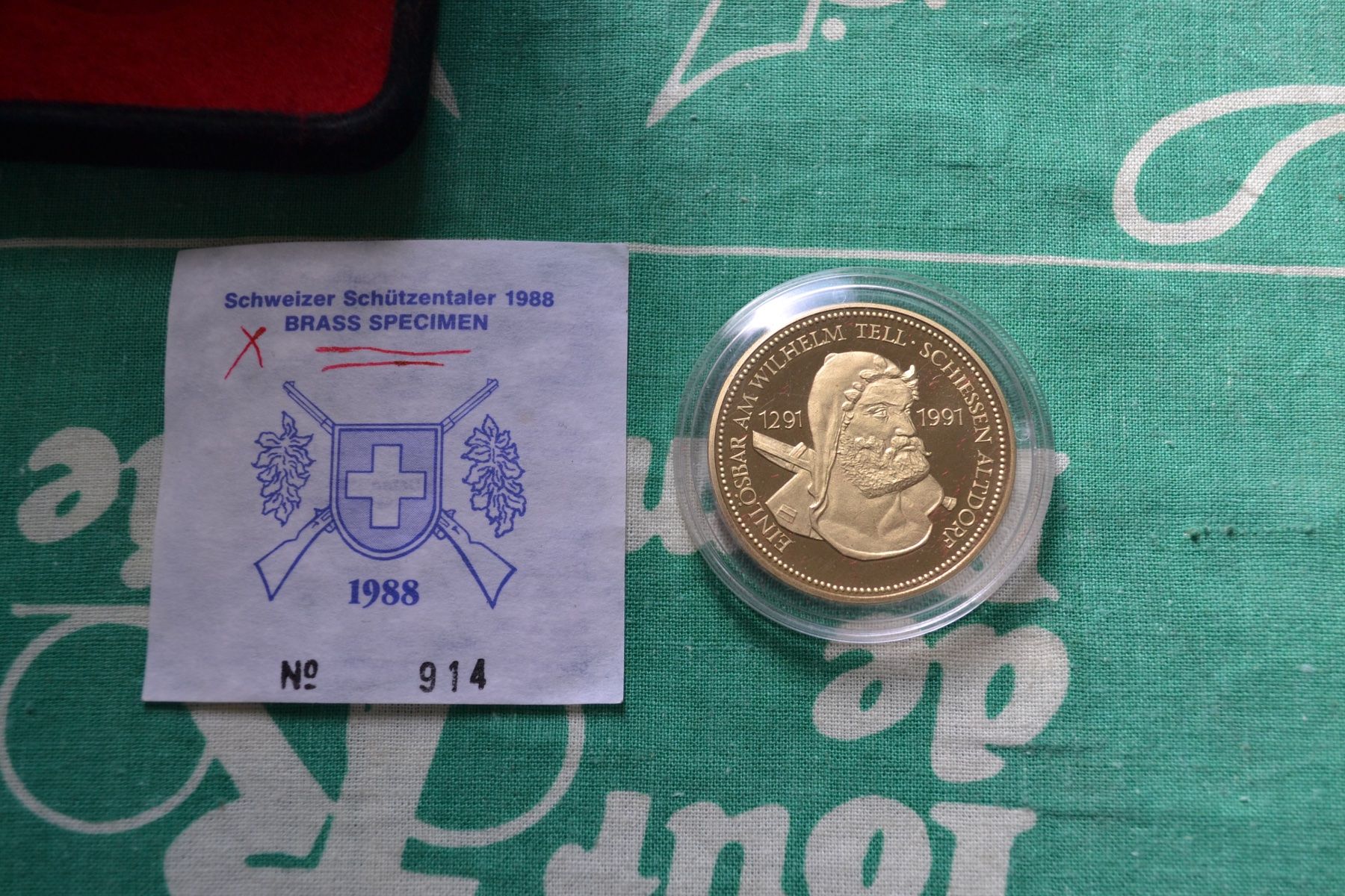 Alle Münzen: Médaille Tir 1988 Spécimen Laiton – Gebraucht aus Renens VD von Doidefee