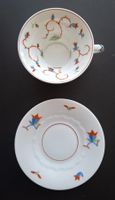 ROSENTHAL Mokkatasse+Teller ca. 1930 handbemalt, signiert