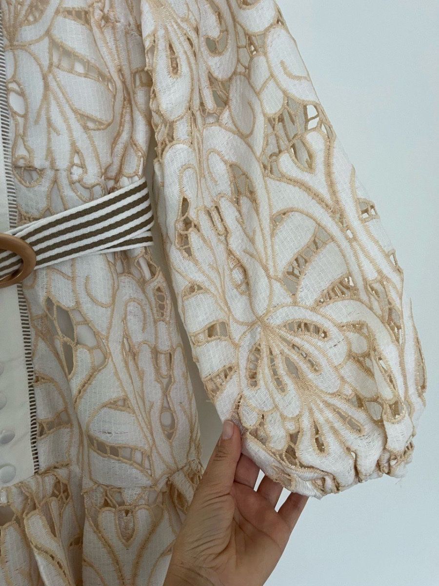 Vestiti: Cocktailkleid Gr. S, Farbe weiss/beige – Nuovo (secondo la descrizione) da Triesen venduto da dardaleni 5