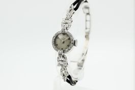 ASTER Cocktail Uhr Antik 9K Weissgold 0.7ct *5220