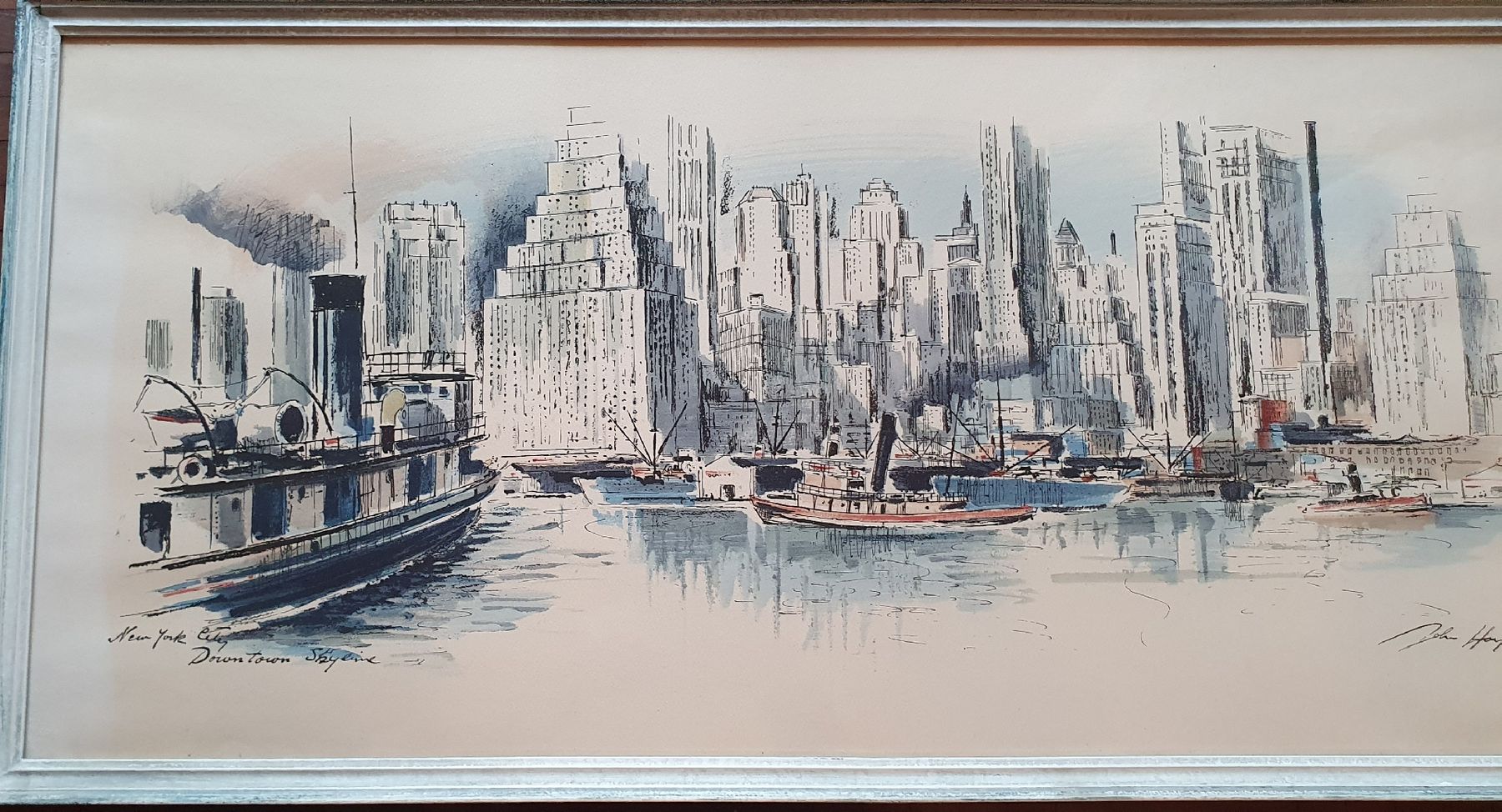 Grafica & Litografie: Bild -  "New York Skyline" Lithographie – Usato da Kreuzlingen venduto da Rschweiz1 1