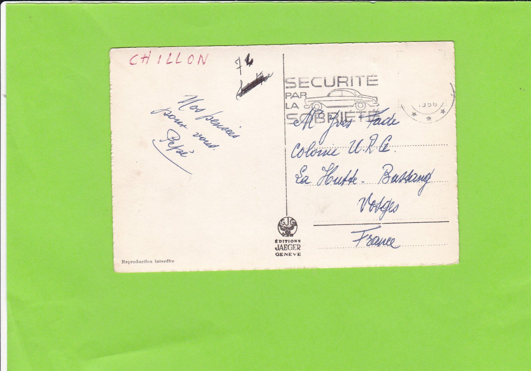Cartoline postali: Chillon – Usato da St. Peterzell venduto da neckertal 1