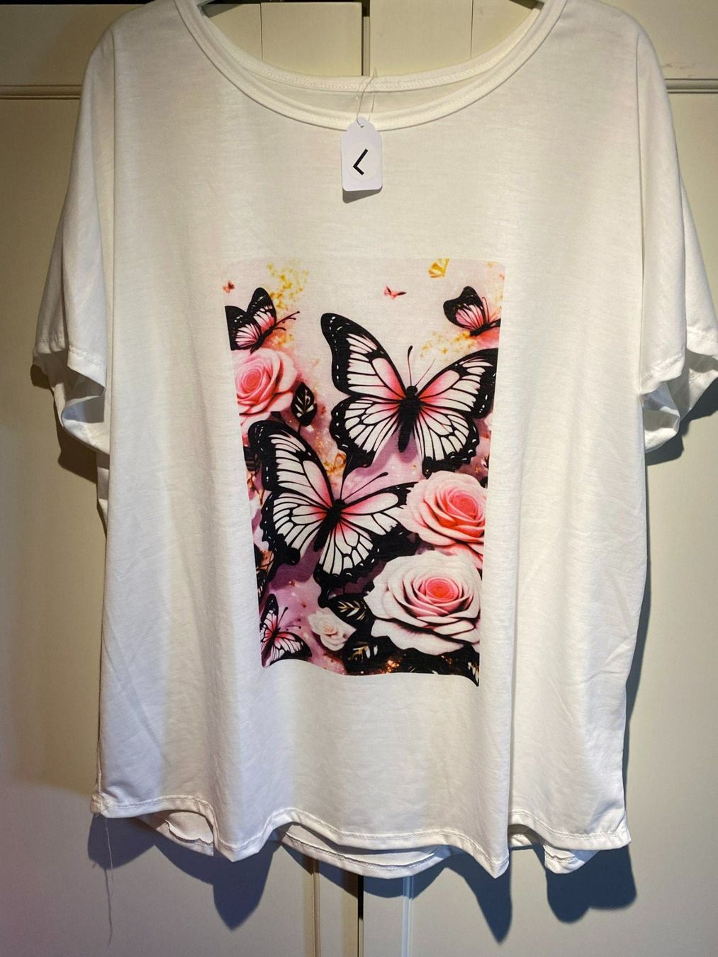 T-shirt: KURZARM SHIRT SCHMETTERLINGE,DAMEN – Nuovo e nell'imballaggio originale da Meienried venduto da ManuelaBoutique 1