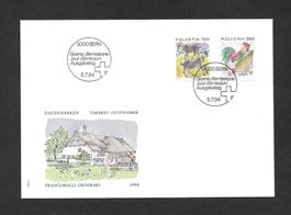 FDC 867 + 869 Teilserie Tiere ET 5.7.1994