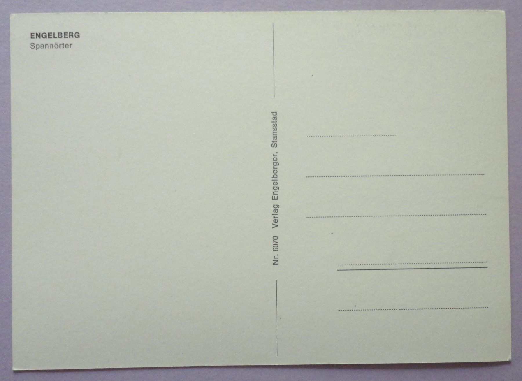 Cartoline postali: Engelberg, Spannörter – Usato da Fétigny venduto da Billy2miny 1