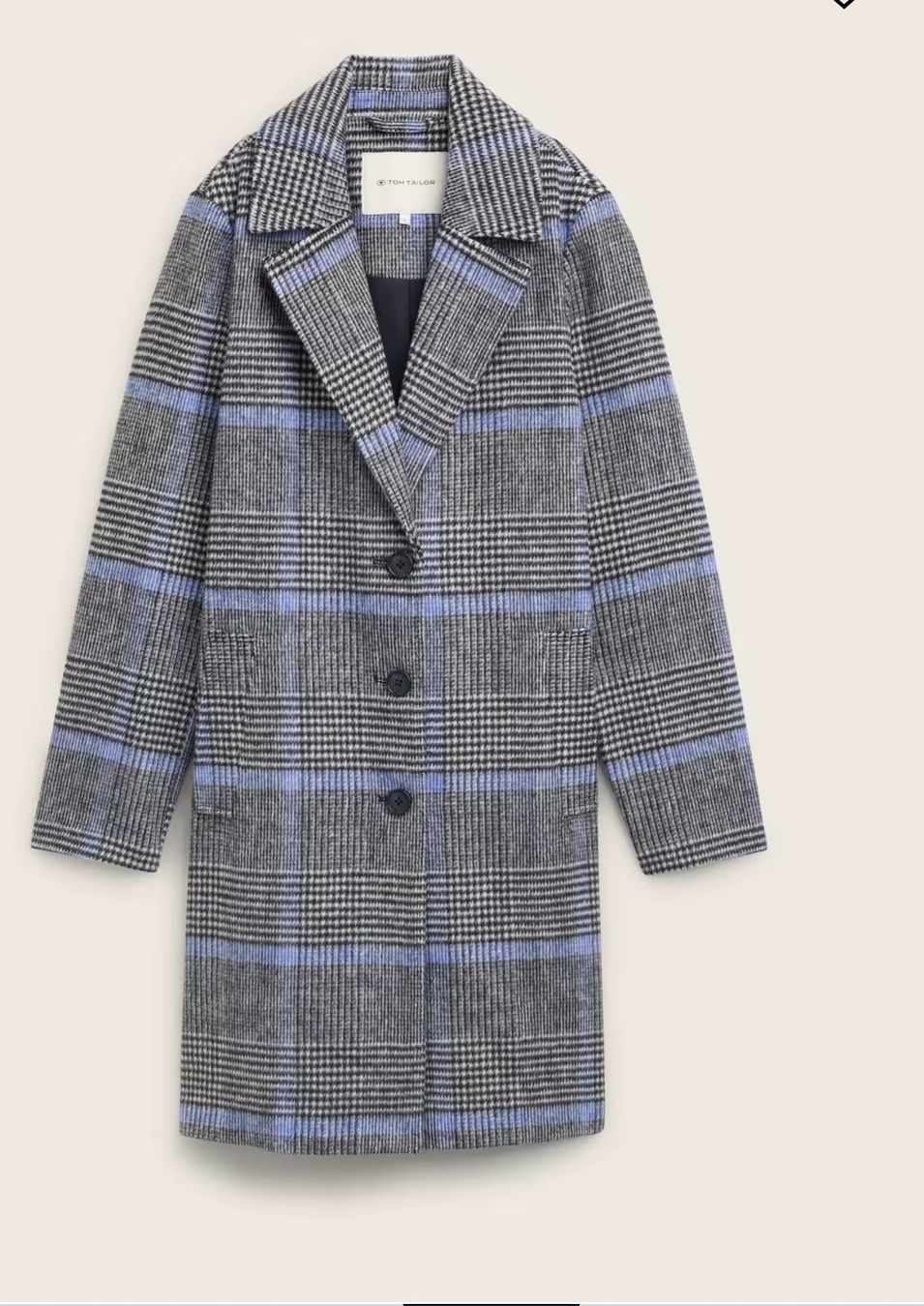 Tom Tailor Cappotti: Tom Tailor Langer karierter Mantel – Nuovo (secondo la descrizione) da Luzern venduto da Sommer_26