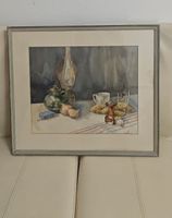 Stilleben Aquarell von Buchs 1957