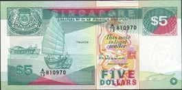Singapur 5 Dollar 1989 P-19 UNC