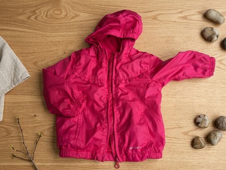 Gr80 🌼🌸 Süsse Übergangsjacke / Windjacke pink mit Kapuze