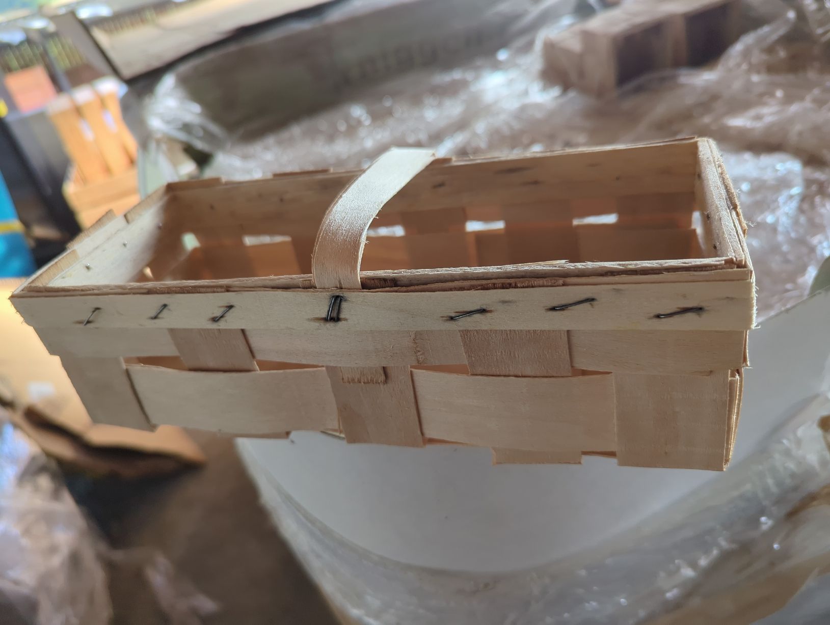 Accessoires: Holzkorb Spankorb Spankörbchen Geschenkkorb – D'occasion à Metzerlen par Ben88 1