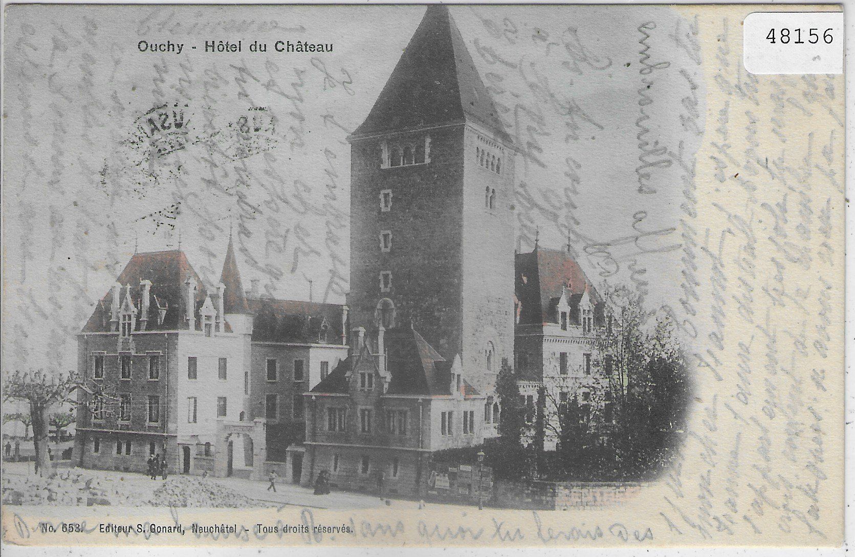 Cartoline postali: Ouchy - Hotel du Chateau – Usato da Ettingen venduto da Kartenplanet