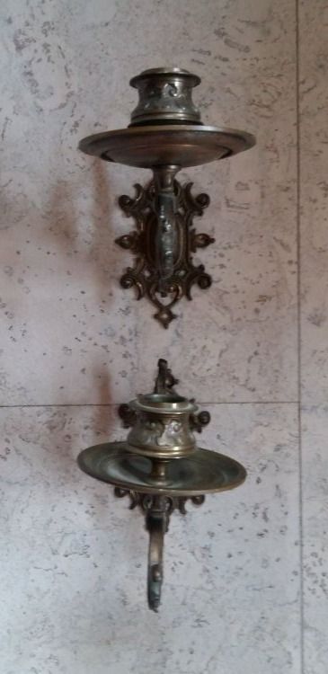 Kerzenständer: Klavier Kerzenhalter / Jugendstil 2 Stück – Gebraucht aus Jonen von Lux.K. 3