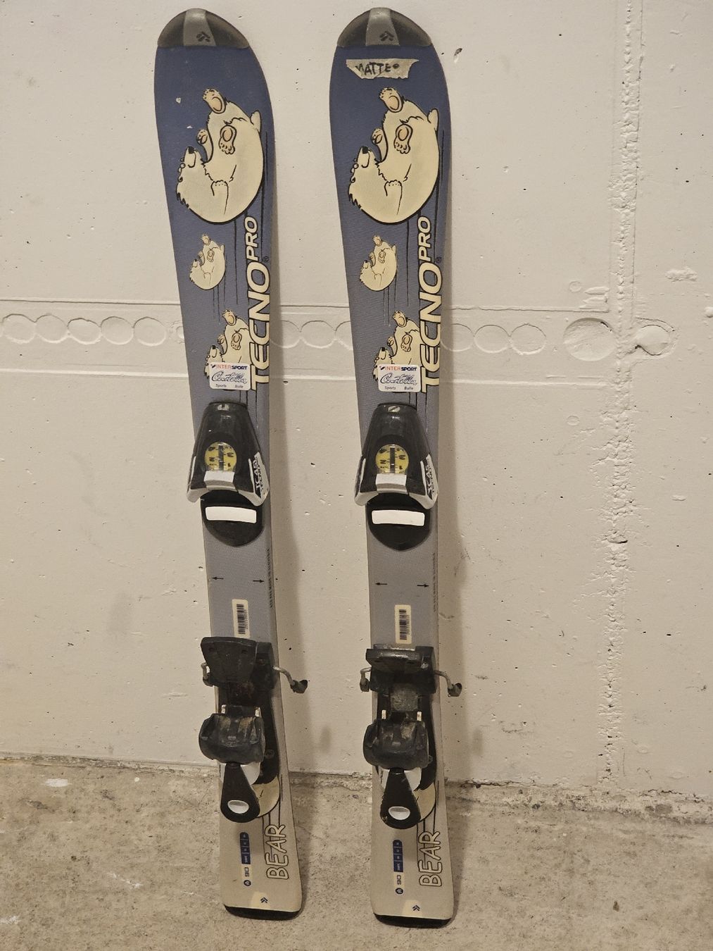 Sci: Skis Tecno Pro Bear 90cm avec fixations – Usato da Bulle venduto da Bflowx