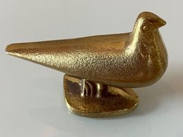 Vintage-Bronzefigur Taube, ca. 1960