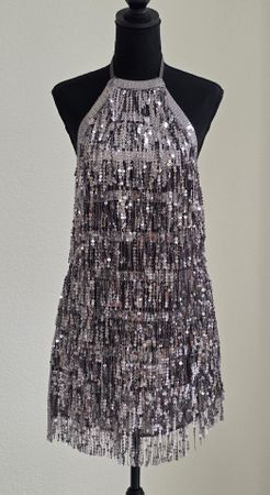 Paillettenkleid Pull&Bear silber Grösse M neu mit Etikett