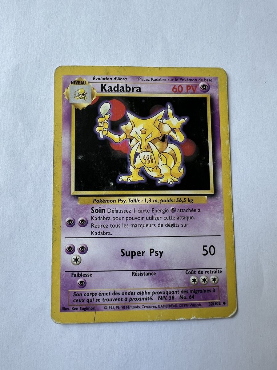 Pokémon Sammelbilder & Trading cards: Pokemonkarte Kadabra Base set – Gebraucht aus Willisau von Neiro77