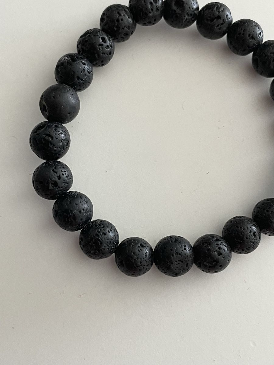 Bracciali & Braccialetti: Bracelet perles de lave corail noir – Usato da Worben venduto da benit.drn 1