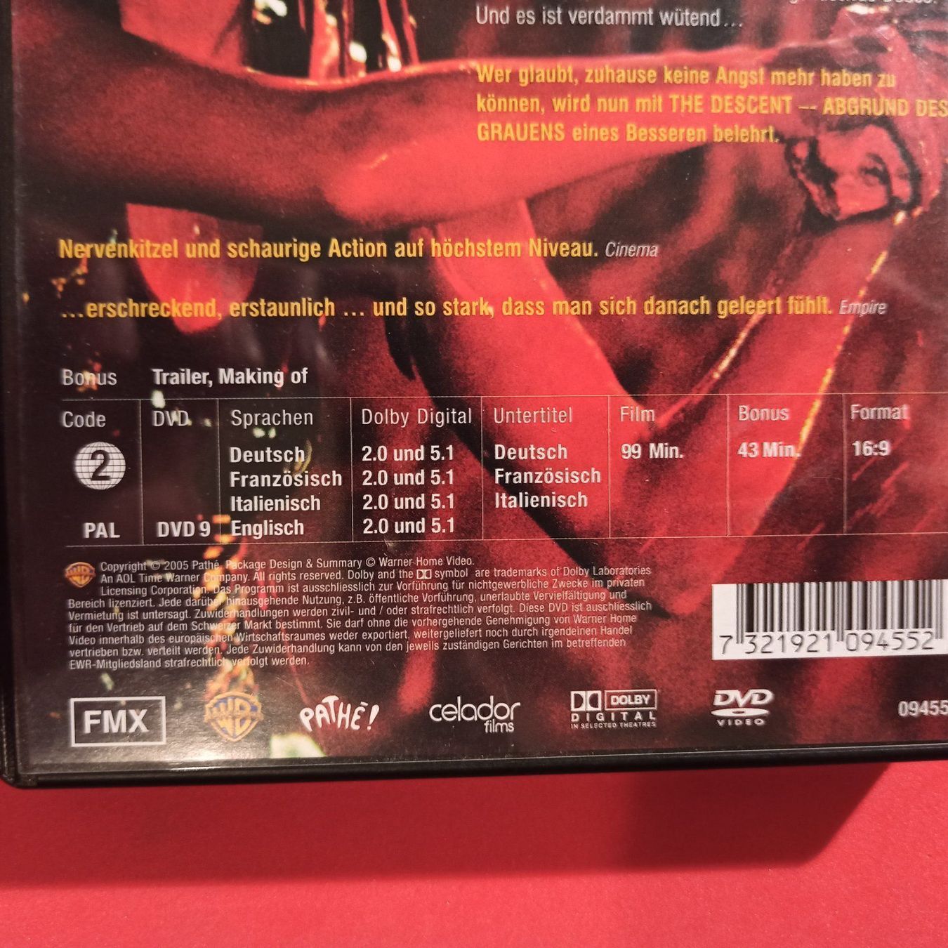 Tutti i DVDs: The Descent - Abgrund des Grauens – Usato da Dübendorf venduto da kb86_MOVIE 2