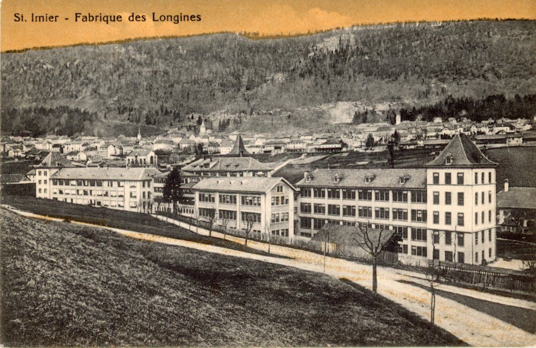 Cartoline postali: St. Imier   BE  -   Fabrique des LONGINES        en 1924 – Usato da Brig venduto da Valcards54