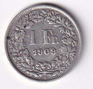 Schweiz 1 Fr. 1909 rar Acheter sur Ricardo