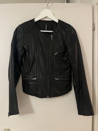 NAF NAF Lederjacke, Schwarz, Grösse 38 – Top Zustand!