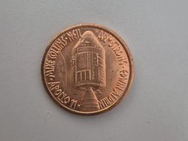 Münze Apollo 11 Mondlandung Gedenkmünze Jahr 1969 Bronze