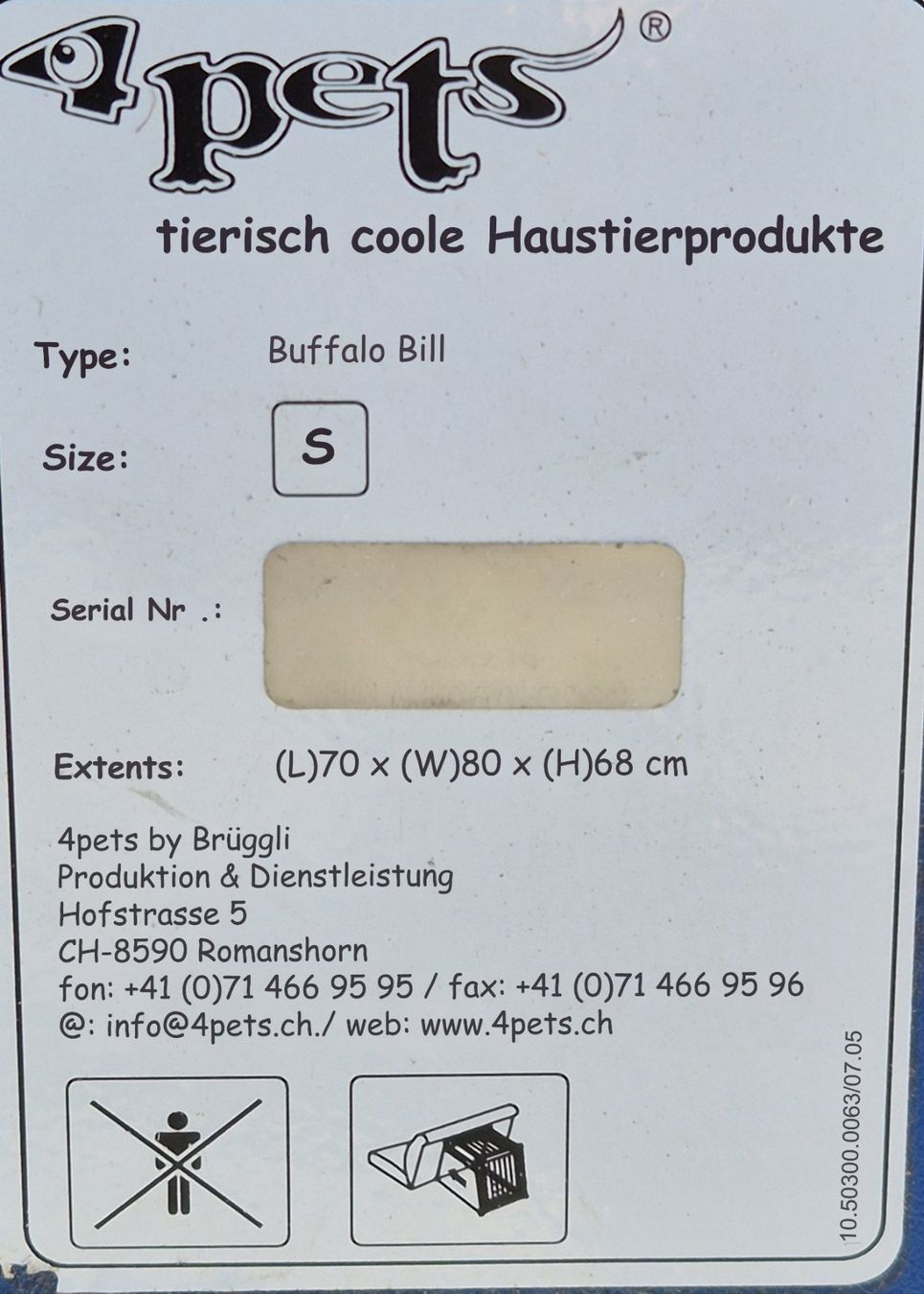 4pets Gabbie, trasporto & Sicurezza: Hundetransportbox 4Pets Buffalo Bill S – Usato da Oberrüti venduto da abraham97 2