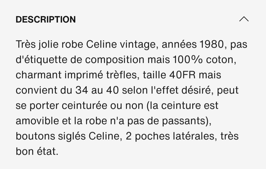 Celine Vestiti: Rare robe Celine vintage – Usato da Chêne-Bourg venduto da chsandra34 8