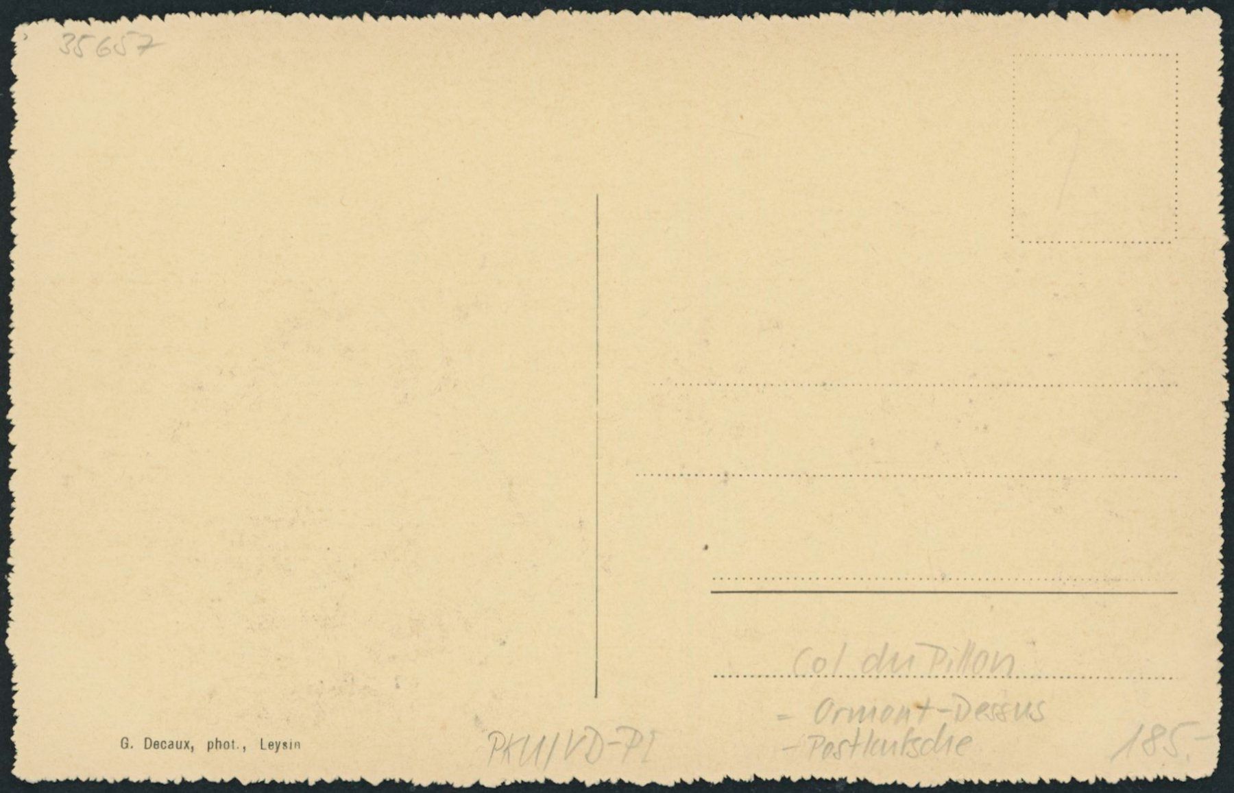 Cartoline postali: VD Col du Pillon - Pass - Postkutsche - Ormont Dessus – Nuovo (secondo la descrizione) da Schindellegi venduto da leecollect 1