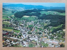 AK Hedingen Flugaufnahme gestempelt vor Ersttag