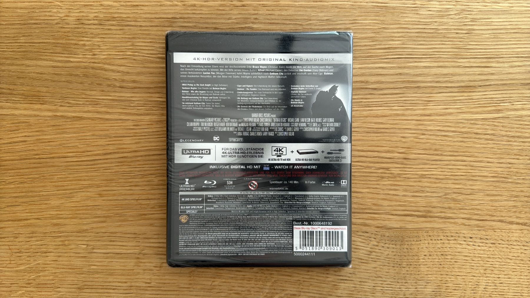 Tutti i DVDs: Batman Begins - 4K UHD Blu-Ray – Nuovo e nell'imballaggio originale da Wallisellen venduto da Art_Vendorlay 1
