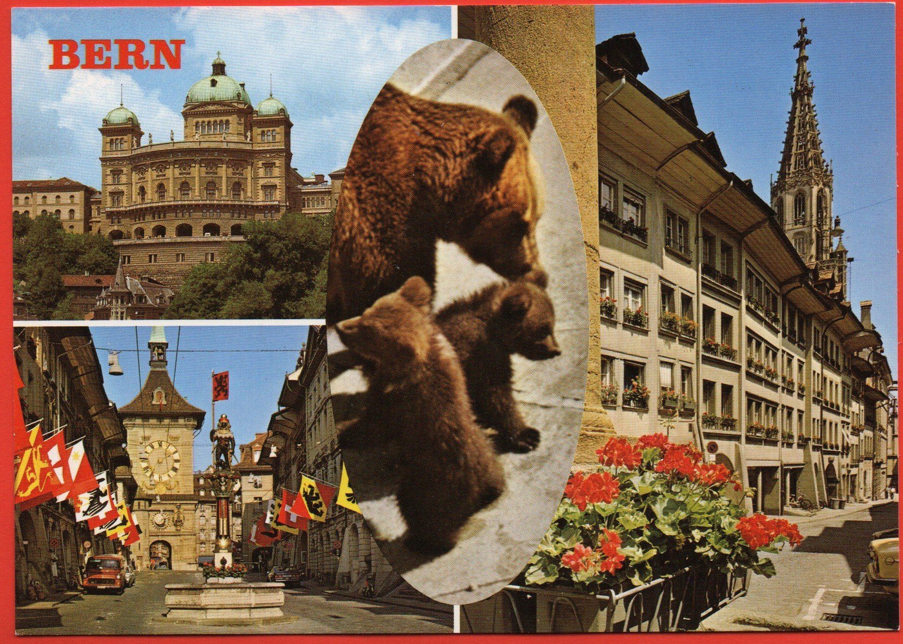 Ansichtskarten: 4 Ansichtskarten BERN Vier Brunnen, Winter, Münster, Bären – Neu (gemäss Beschreibung) aus Jona von philajona 3