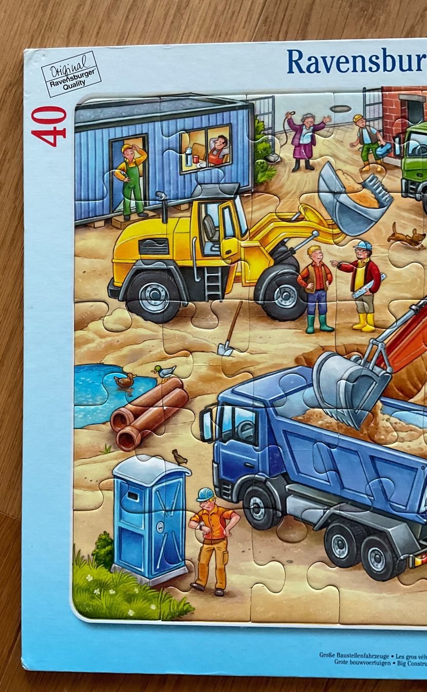 Ravensburger Puzzle: 2  Ravensburger Puzzle, 4+, Baustelle/Polizei – Usato da Niederteufen venduto da sicmu 5