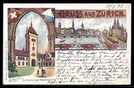 Zürich, Ortsansicht, Schweiz. Landesmus
