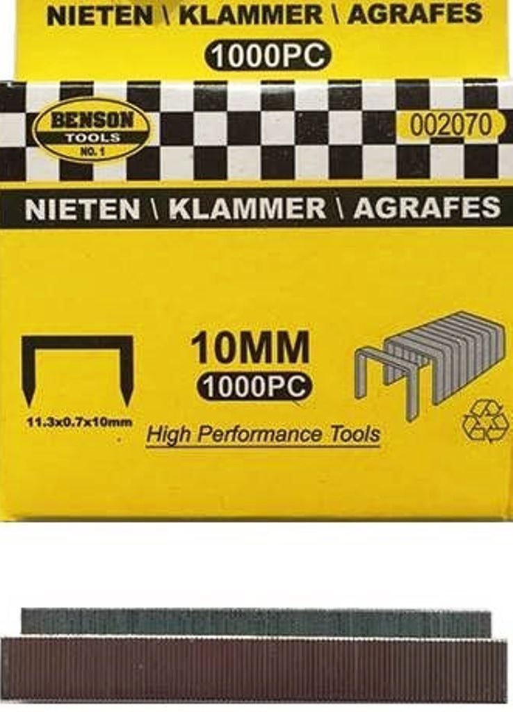 Tutti gli attrezzi: 2 x 1000 /  10mm Tacker Klammern – Nuovo e nell'imballaggio originale da St. Gallen venduto da schnaeppchen-preise 1
