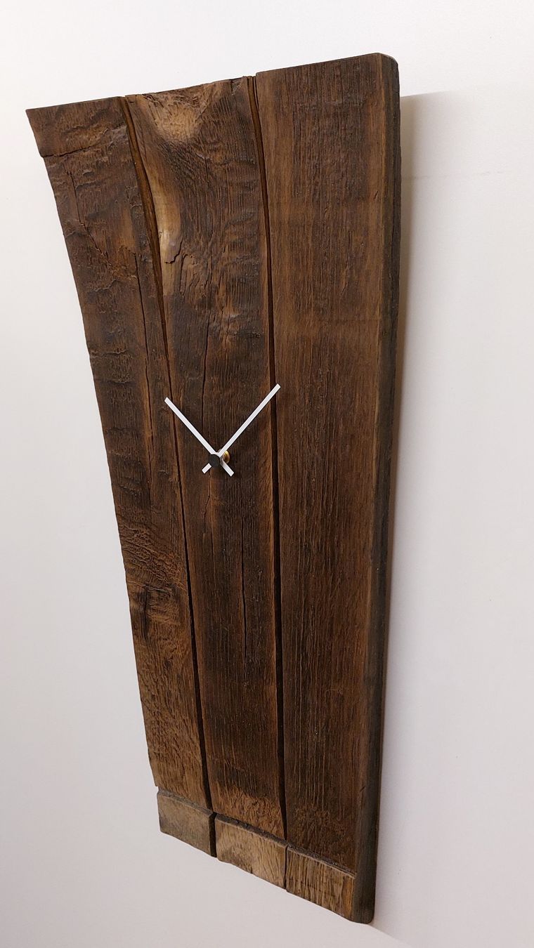 Uhren: Uhr aus Eichenfass-Dauben, Altholz Eiche – Neu und originalverpackt aus Egnach von Oldwoodstyle 6