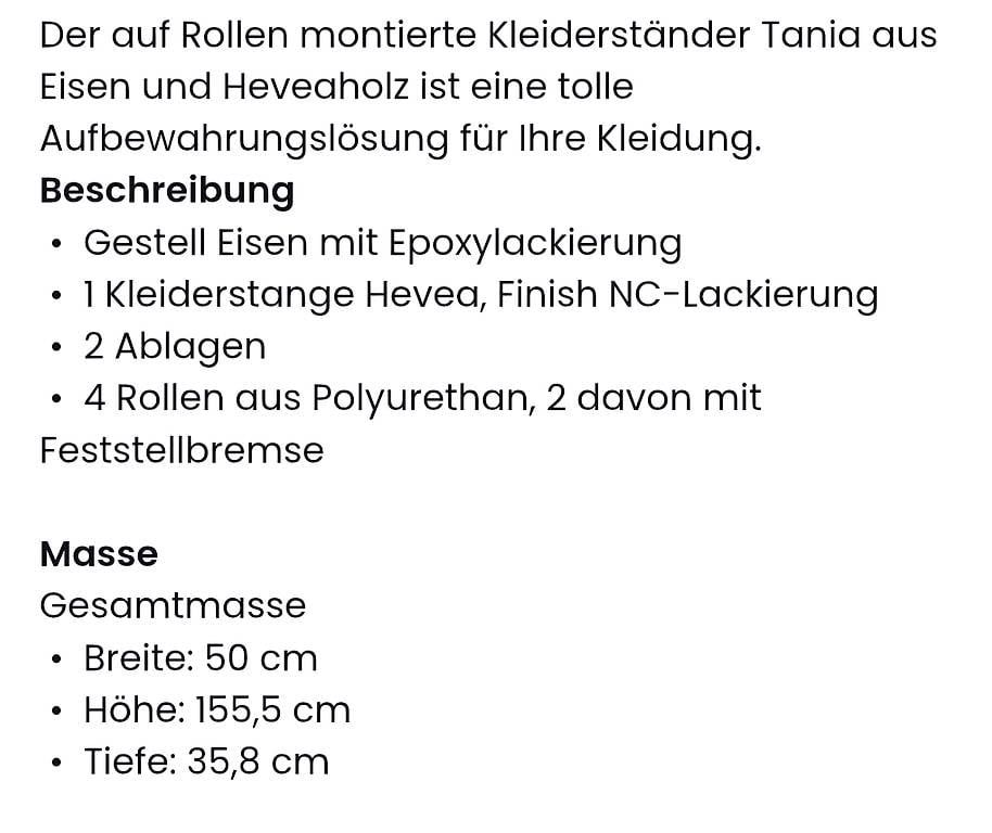 La Redoute Guardaroba: Garderobe mit Ablage auf Rollen – Usato da Goldau venduto da Lillyhawaii 1