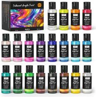 Acrylfarben Set 20x60 ml Metallic irisierend ungiftig