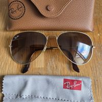 Originale Sonnenbrille Ray-Ban Aviator braun Gläser mit Etui
