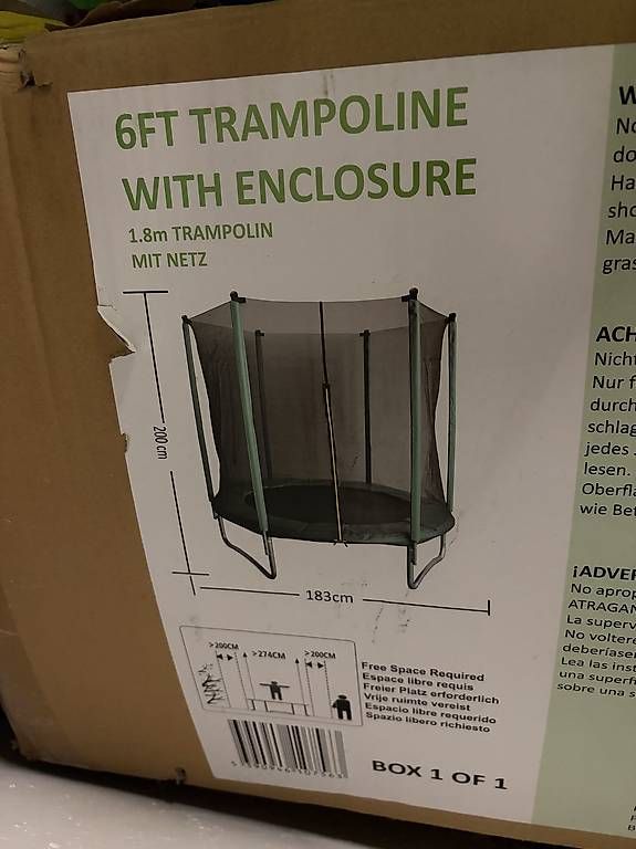 Trampolini: 6FT Trampolin mit Sicherheitsnetz  fast wie neu – Usato da Oberkirch LU venduto da bes_9s8p