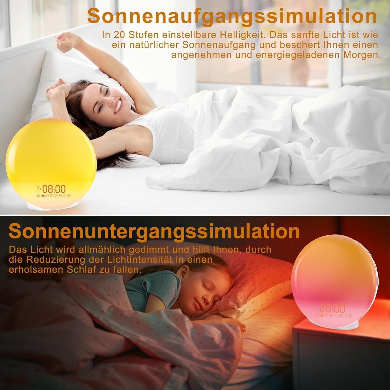 Sveglie: Lichtwecker Radiowecker mit Sonnenaufgangssimulation – Nuovo e nell'imballaggio originale da Châtelaine venduto da topshop.switzerland 4