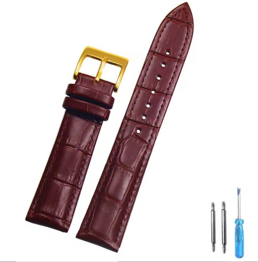 Bracelet De Montre En Cuir Véritable 18mm – Neuf, Sans étiquette, Prêt à Porter