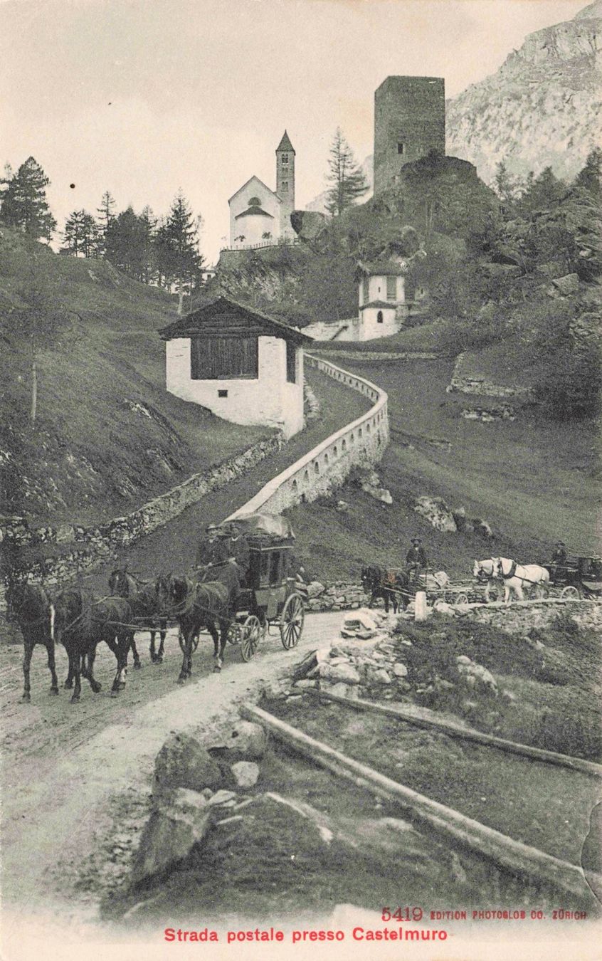 Cartoline postali: Strada postale presso Castelmuro Sorgfalt – Usato da Biasca venduto da Blenio71