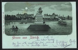 Mondschein-Lithographie Zürich, Dampfer