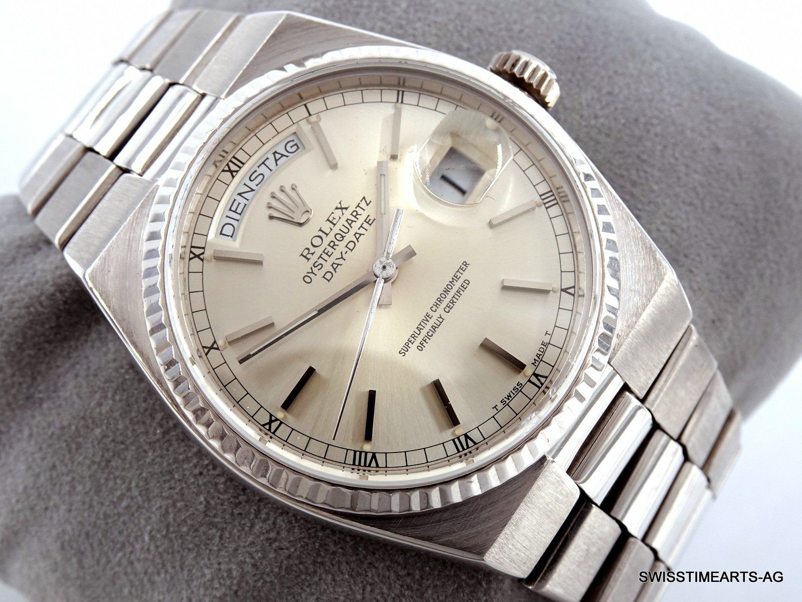 Rolex Orologi: ROLEX DAY-DATE OYSTERQUARTZ 18K 1979 REF. 19019 CHRONOMETER – Usato da Zürich venduto da SWISSTIMEARTS-AG