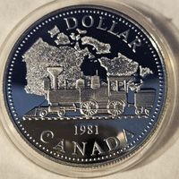 Kanada Dollar 1981 - Zugmotiv - Selten und Schön!